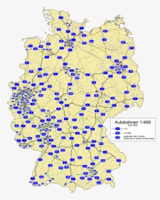 Germany Road Map " onerror='this.onerror=null; this.remove();' XYZ="https - Autobahns In Germany Map, HD Png Download, Free Download